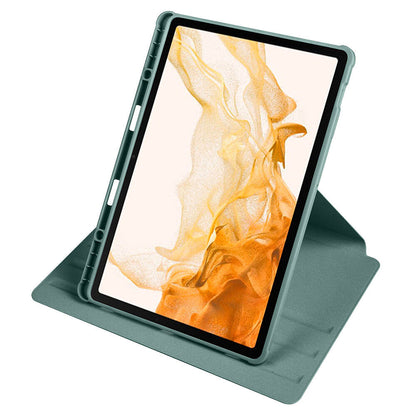 Galaxy Tab S9 Plus Kılıf Zore Termik Kalem Bölmeli Dönebilen Standlı Kılıf Koyu Yeşil