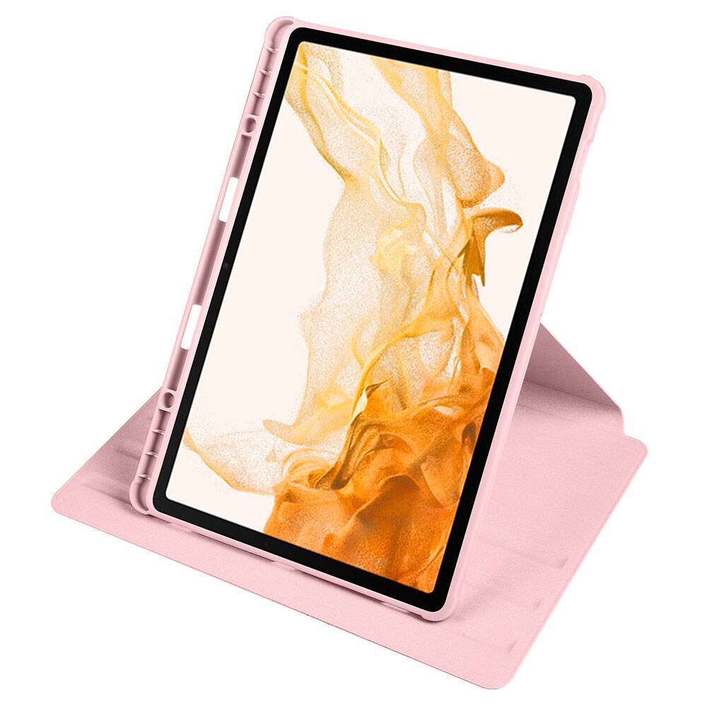 Galaxy Tab S9 Plus Kılıf Zore Termik Kalem Bölmeli Dönebilen Standlı Kılıf Koyu Yeşil