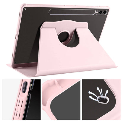 Galaxy Tab S9 Plus Kılıf Zore Termik Kalem Bölmeli Dönebilen Standlı Kılıf Koyu Yeşil