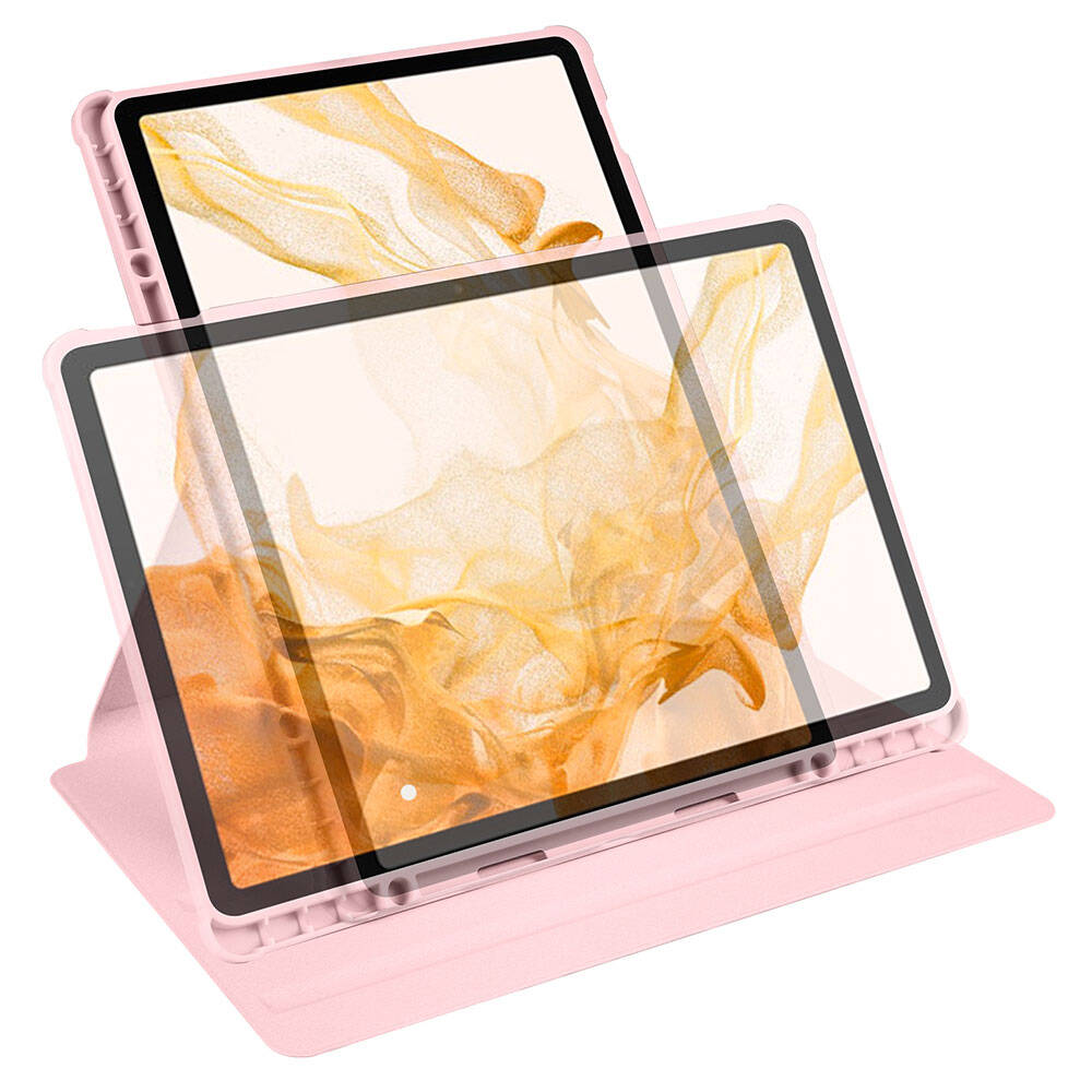 Galaxy Tab S9 Plus Kılıf Zore Termik Kalem Bölmeli Dönebilen Standlı Kılıf Koyu Yeşil
