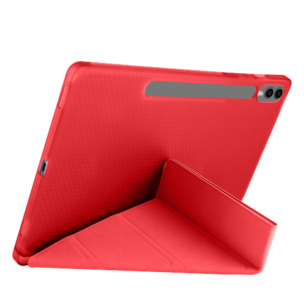 Galaxy Tab S9 Plus Kılıf Zore Tri Folding Kalem Bölmeli Standlı Kılıf Açık Yeşil