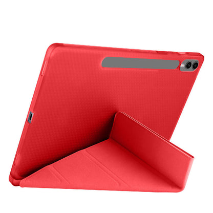 Galaxy Tab S9 Plus Kılıf Zore Tri Folding Kalem Bölmeli Standlı Kılıf Açık Yeşil