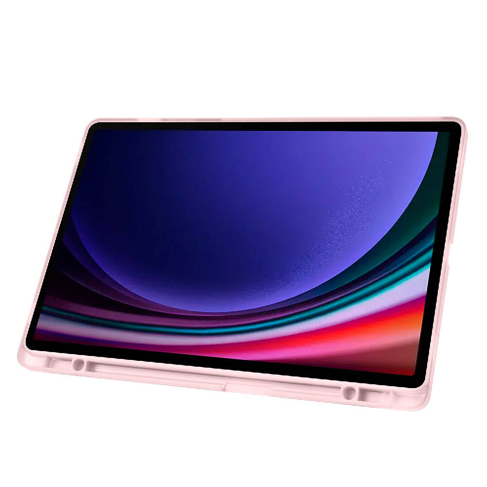 Galaxy Tab S9 Plus Kılıf Zore Tri Folding Kalem Bölmeli Standlı Kılıf Koyu Yeşil