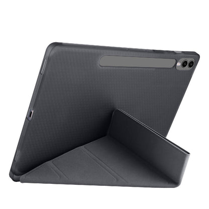 Galaxy Tab S9 Plus Kılıf Zore Tri Folding Kalem Bölmeli Standlı Kılıf Koyu Yeşil