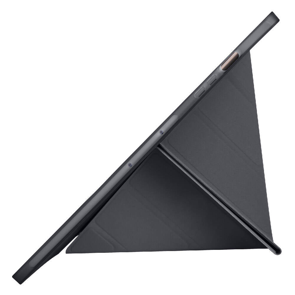 Galaxy Tab S9 Plus Kılıf Zore Tri Folding Kalem Bölmeli Standlı Kılıf Gri