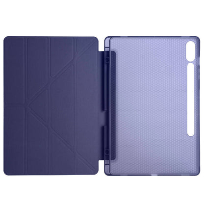 Galaxy Tab S9 Plus Kılıf Zore Tri Folding Kalem Bölmeli Standlı Kılıf Açık Yeşil