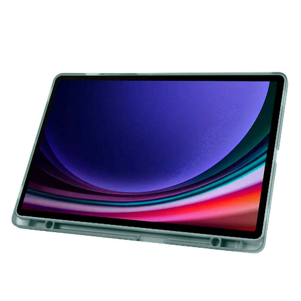 Galaxy Tab S9 Plus Kılıf Zore Tri Folding Kalem Bölmeli Standlı Kılıf Mor