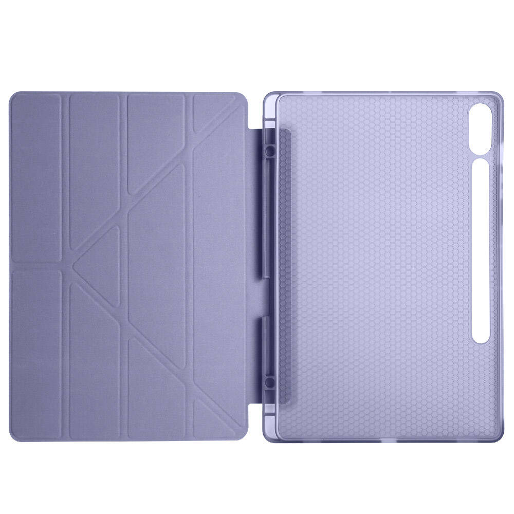 Galaxy Tab S9 Plus Kılıf Zore Tri Folding Kalem Bölmeli Standlı Kılıf Açık Yeşil