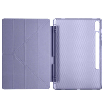 Galaxy Tab S9 Plus Kılıf Zore Tri Folding Kalem Bölmeli Standlı Kılıf Açık Yeşil