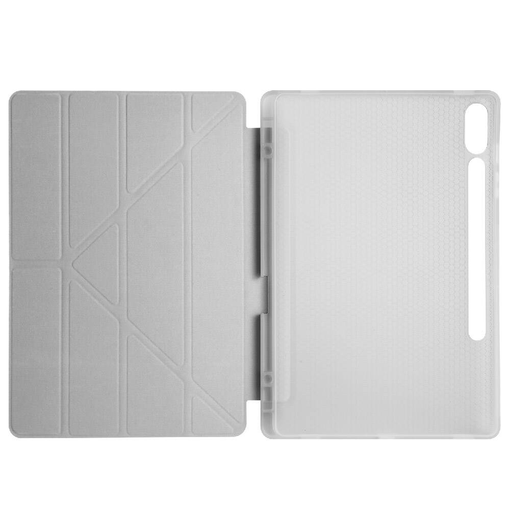 Galaxy Tab S9 Plus Kılıf Zore Tri Folding Kalem Bölmeli Standlı Kılıf Koyu Yeşil