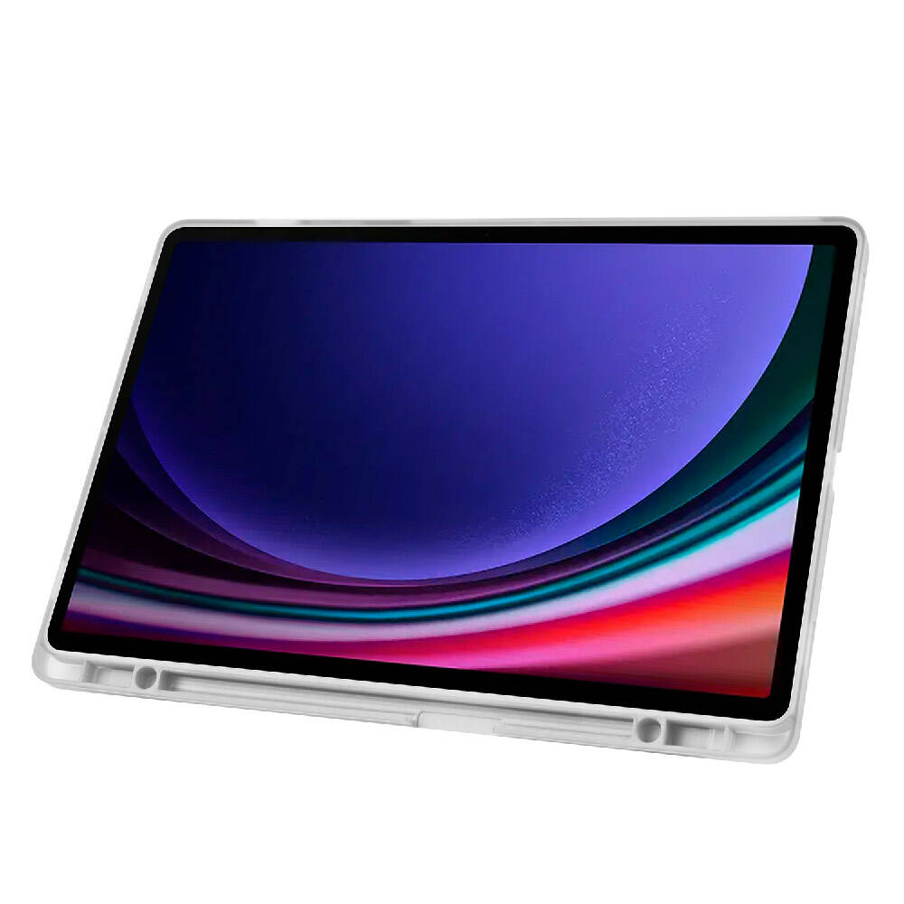 Galaxy Tab S9 Plus Kılıf Zore Tri Folding Kalem Bölmeli Standlı Kılıf Açık Yeşil