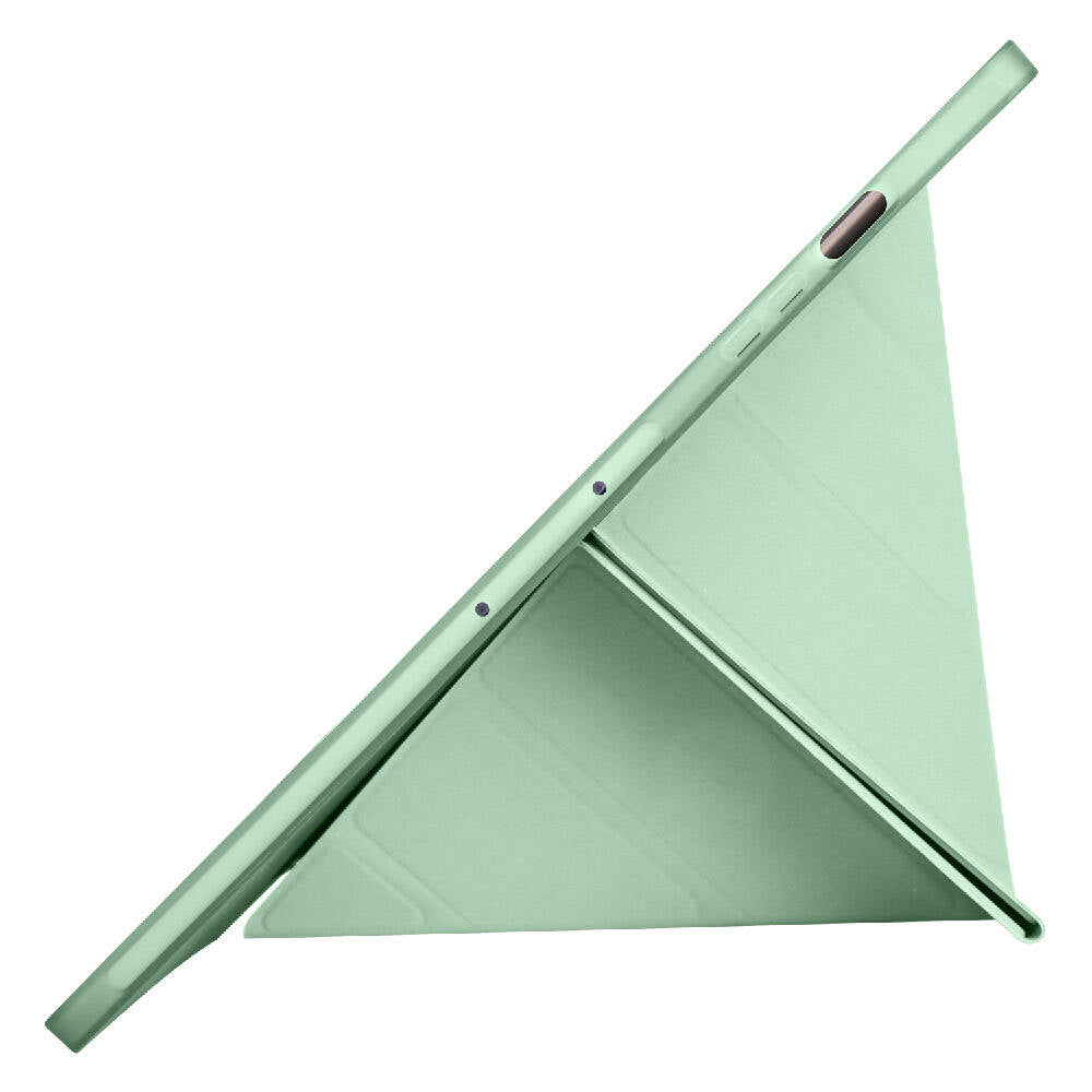 Galaxy Tab S9 Plus Kılıf Zore Tri Folding Kalem Bölmeli Standlı Kılıf Koyu Yeşil