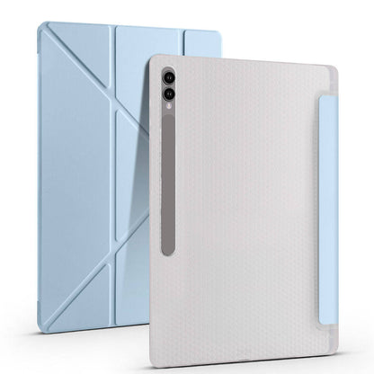 Galaxy Tab S9 Ultra Kılıf Zore Tri Folding Kalem Bölmeli Standlı Kılıf Koyu Yeşil