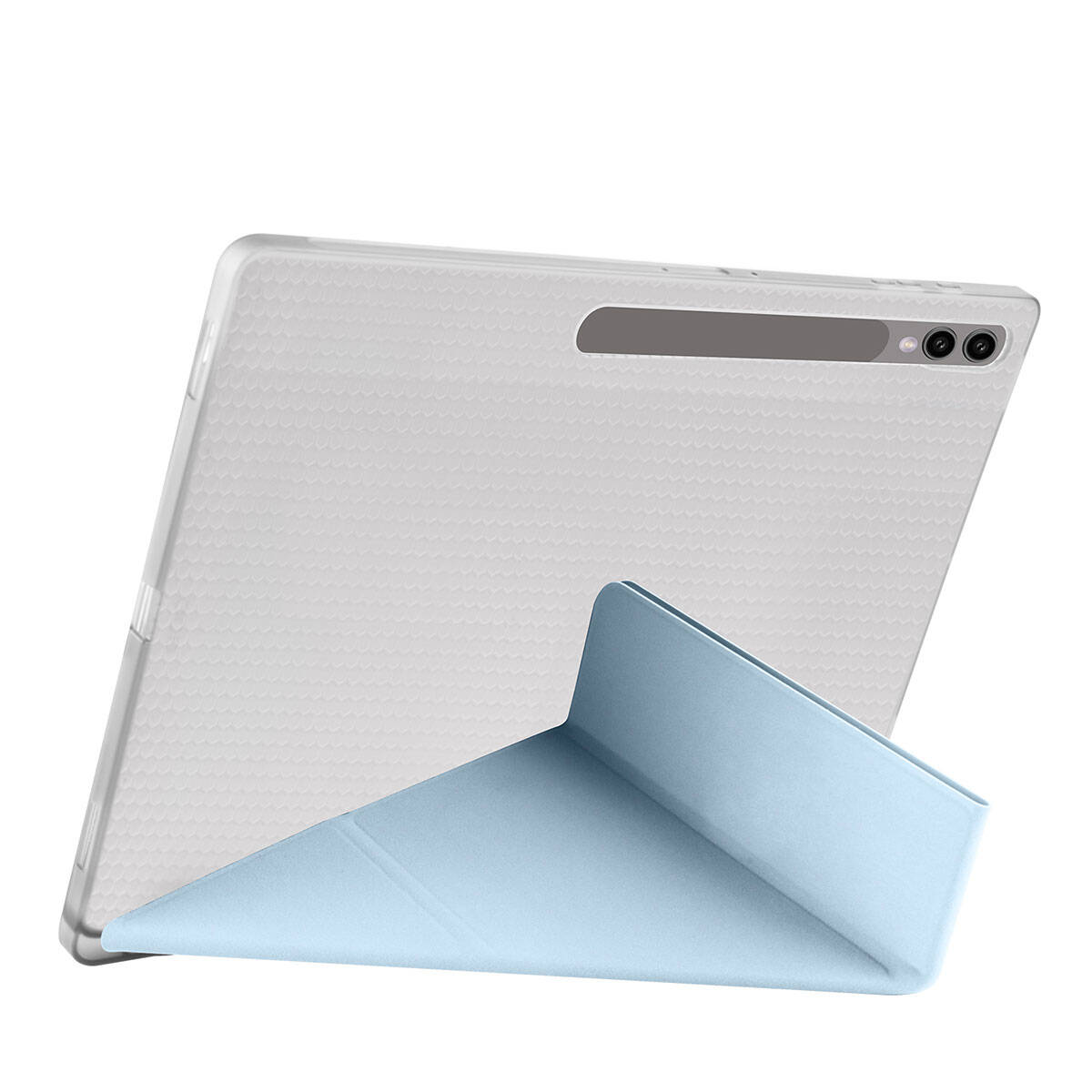 Galaxy Tab S9 Ultra Kılıf Zore Tri Folding Kalem Bölmeli Standlı Kılıf Rose Gold