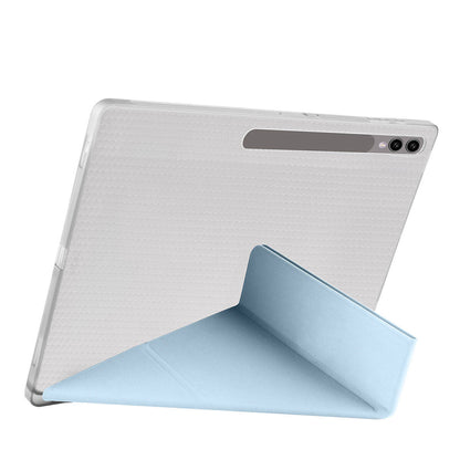 Galaxy Tab S9 Ultra Kılıf Zore Tri Folding Kalem Bölmeli Standlı Kılıf Rose Gold