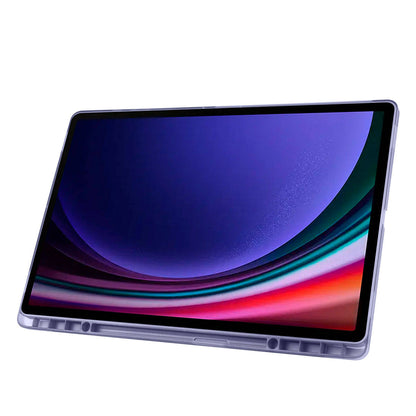 Galaxy Tab S9 Ultra Kılıf Zore Tri Folding Kalem Bölmeli Standlı Kılıf Mavi