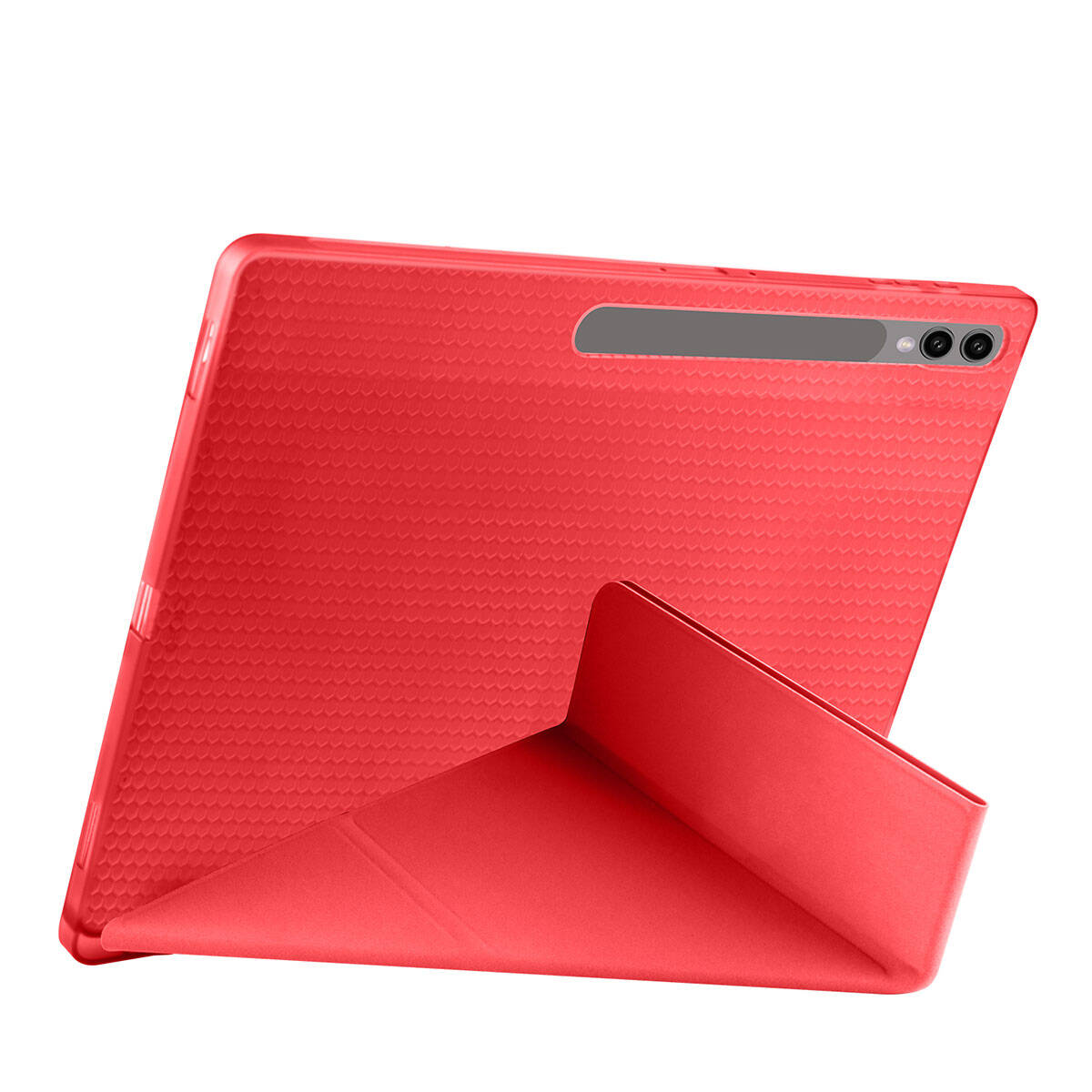 Galaxy Tab S9 Ultra Kılıf Zore Tri Folding Kalem Bölmeli Standlı Kılıf Mavi