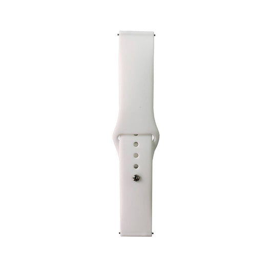 Galaxy Watch 46mm Band Serisi 22mm Klasik Kordon Silikon Strap Kayış Beyaz