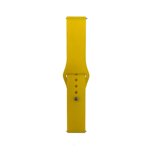 Galaxy Watch 46mm Band Serisi 22mm Klasik Kordon Silikon Strap Kayış Sarı