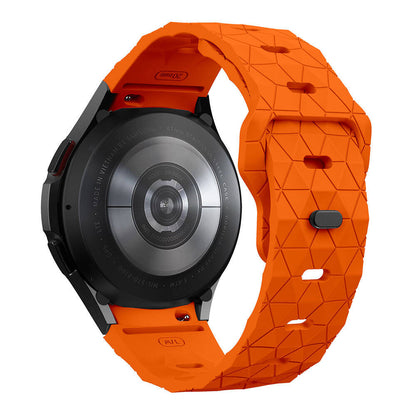 Galaxy Watch 5 40mm Zore KRD-116 20mm Futbol Desenli Spor Tasarımlı Silikon Kordon Beyaz