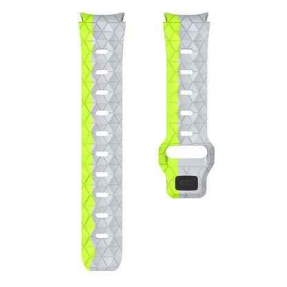 Galaxy Watch 5 40mm Zore KRD-116 20mm Futbol Desenli Spor Tasarımlı Silikon Kordon Beyaz