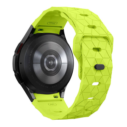 Galaxy Watch 5 40mm Zore KRD-116 20mm Futbol Desenli Spor Tasarımlı Silikon Kordon Beyaz