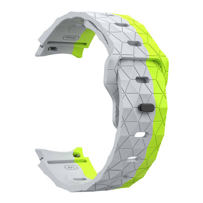 Galaxy Watch 5 44mm Zore KRD-116 20mm Futbol Desenli Spor Tasarımlı Silikon Kordon Siyah-Gri
