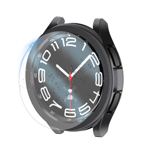 Galaxy Watch 6 Classic 43mm Sert PC Kasa ve Ekran Koruyucu Zore Watch Gard 29 Siyah