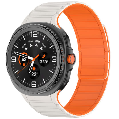 Galaxy Watch 8 Ultra Zore KRD-146 Silikon Kordon Strap Kayış Starlight-Turuncu