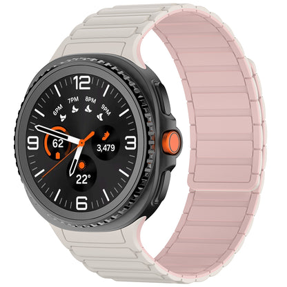 Galaxy Watch 8 Ultra Zore KRD-146 Silikon Kordon Strap Kayış Starlight-Pembe