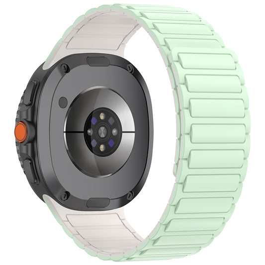 Galaxy Watch 8 Ultra Zore KRD-146 Silikon Kordon Strap Kayış Yeşil-Starlight