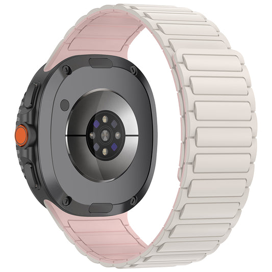 Galaxy Watch 8 Ultra Zore KRD-146 Silikon Kordon Strap Kayış Starlight-Pembe