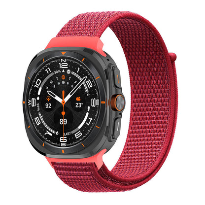 Galaxy Watch Ultra 47mm Zore KRD-03 Hasır Kordon Kırmızı