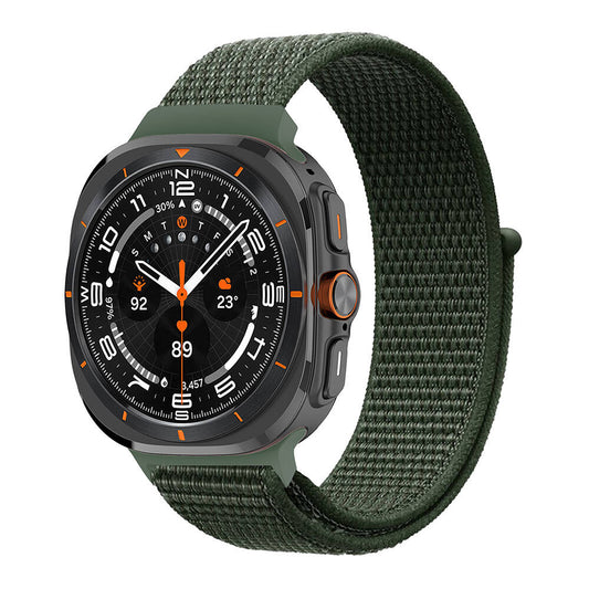Galaxy Watch Ultra 47mm Zore KRD-03 Hasır Kordon Koyu Yeşil