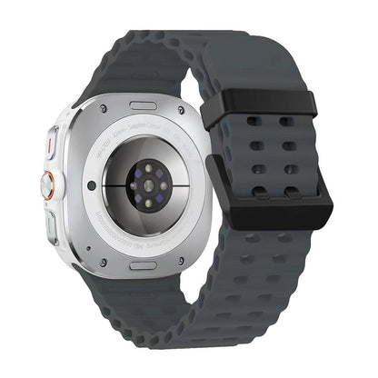 Galaxy Watch Ultra 47mm Zore KRD-118 Tırtıklı Tasarım Silikon Kordon Lacivert