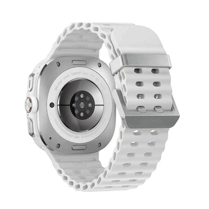 Galaxy Watch Ultra 47mm Zore KRD-118 Tırtıklı Tasarım Silikon Kordon Mavi