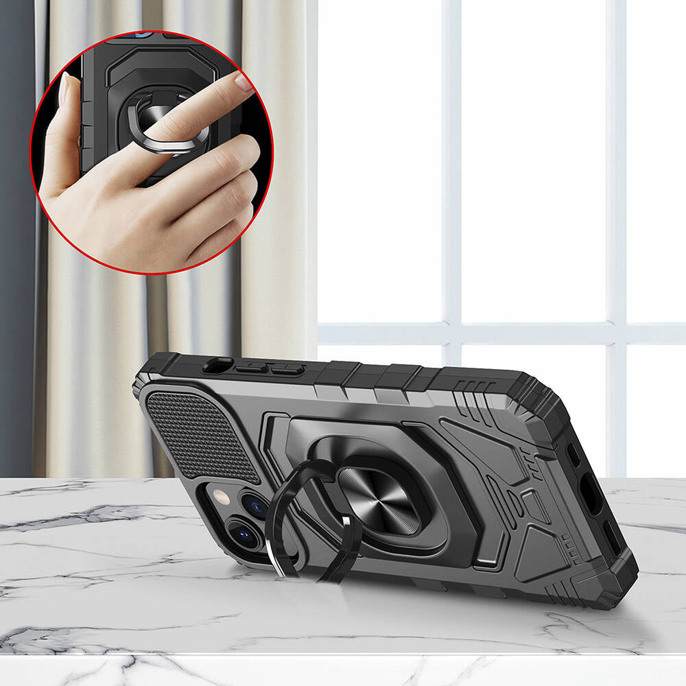 Galaxy Xcover 7 Pro Kılıf Zore Vega Blok Kapak Siyah
