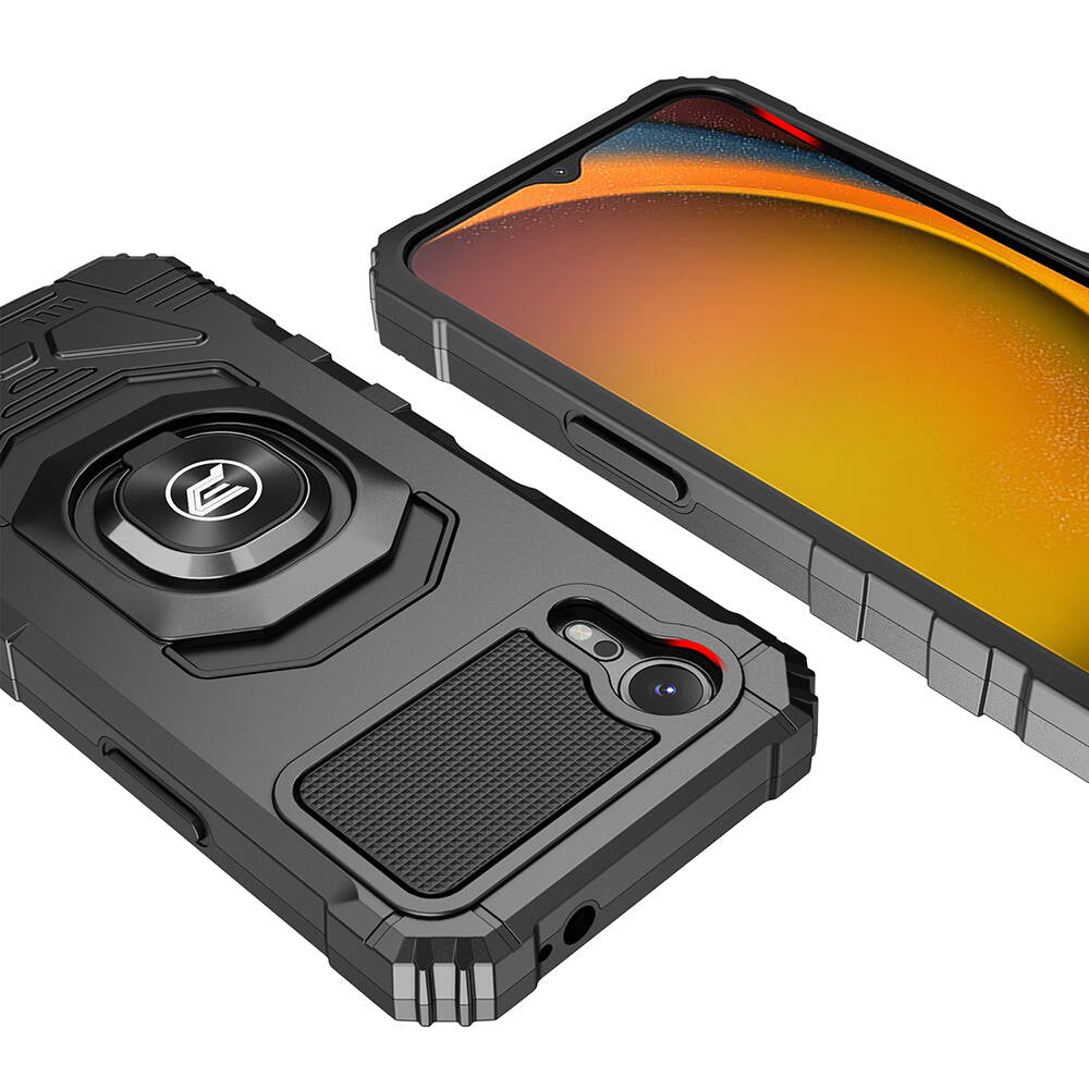Galaxy Xcover 7 Pro Kılıf Zore Vega Blok Kapak Siyah