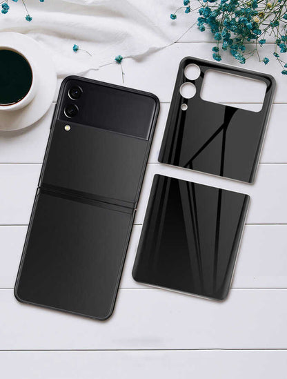 Galaxy Z Flip 4 Zore 3D Side Glass Ekran Koruyucu Siyah