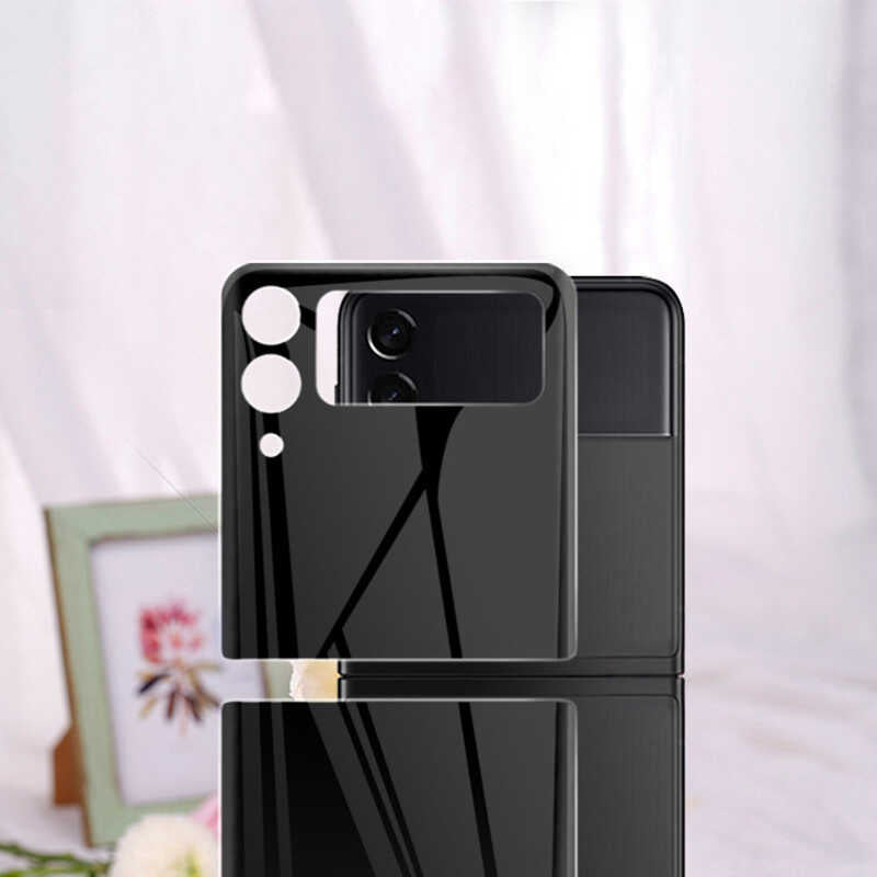 Galaxy Z Flip 4 Zore 3D Side Glass Ekran Koruyucu Siyah
