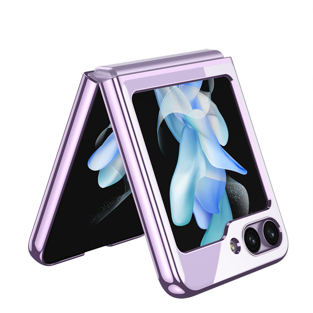 Galaxy Z Flip 5 Kılıf Zore Kıpta Lensli Kapak Mavi Açık