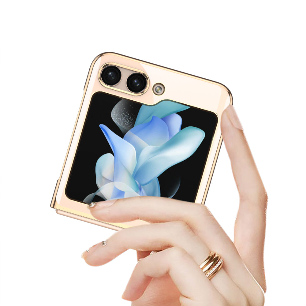Galaxy Z Flip 5 Kılıf Zore Kıpta Lensli Kapak Mor