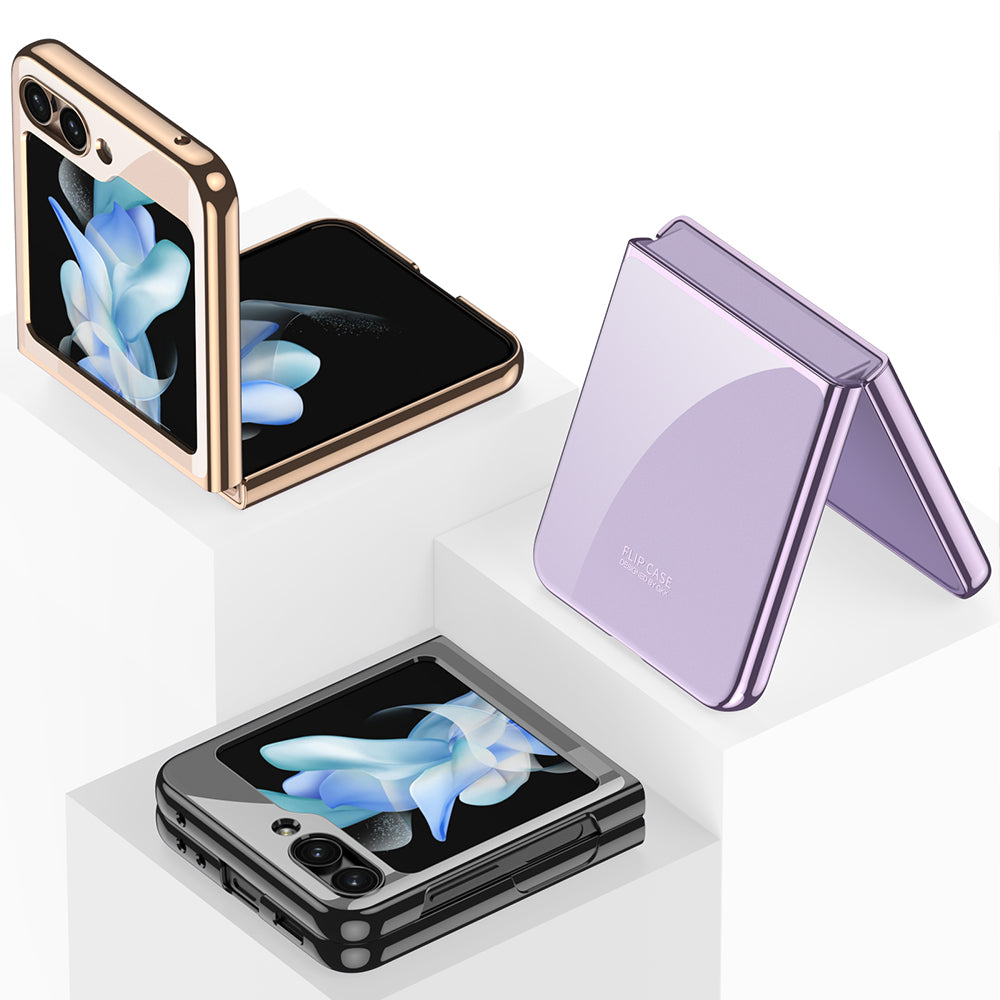 Galaxy Z Flip 5 Kılıf Zore Kıpta Lensli Kapak Renksiz