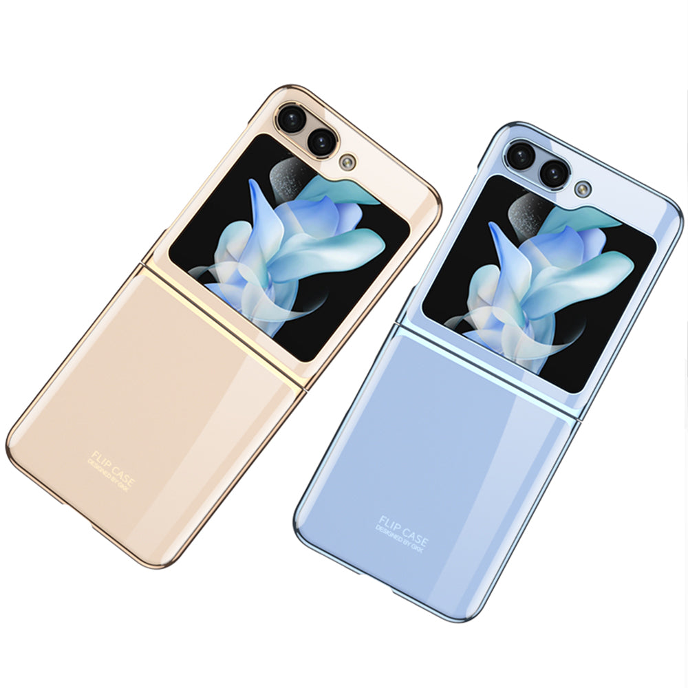 Galaxy Z Flip 5 Kılıf Zore Kıpta Lensli Kapak Koyu Yeşil