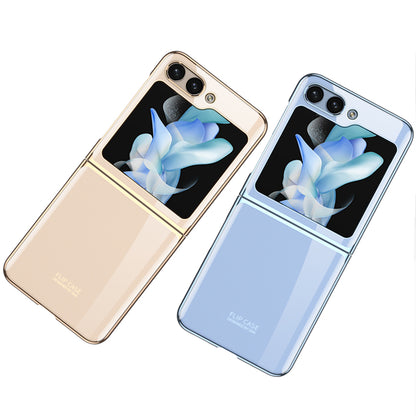 Galaxy Z Flip 5 Kılıf Zore Kıpta Lensli Kapak Koyu Yeşil