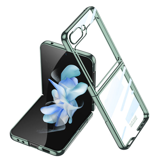 Galaxy Z Flip 5 Kılıf Zore Kıpta Lensli Kapak Koyu Yeşil