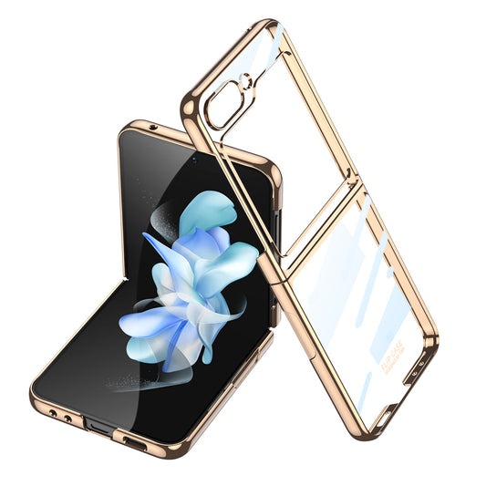 Galaxy Z Flip 5 Kılıf Zore Kıpta Lensli Kapak Gold