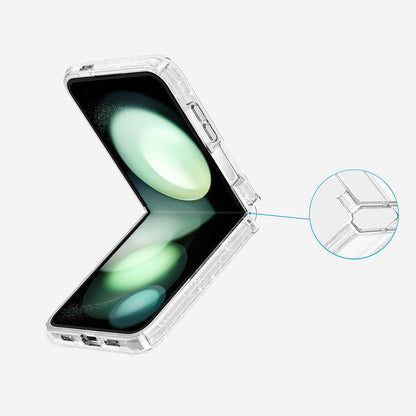 Galaxy Z Flip 6 Kılıf Magsafe Şarj Özellikli Parlayan Simli Saydam Renkli Zore Allstar Kapak Mor