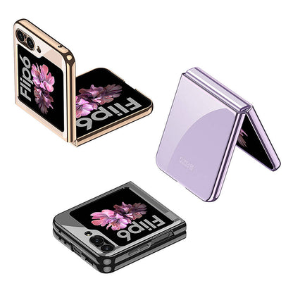 Galaxy Z Flip 6 Kılıf Zore Full Camlı Kıpta Kapak Şeffaf