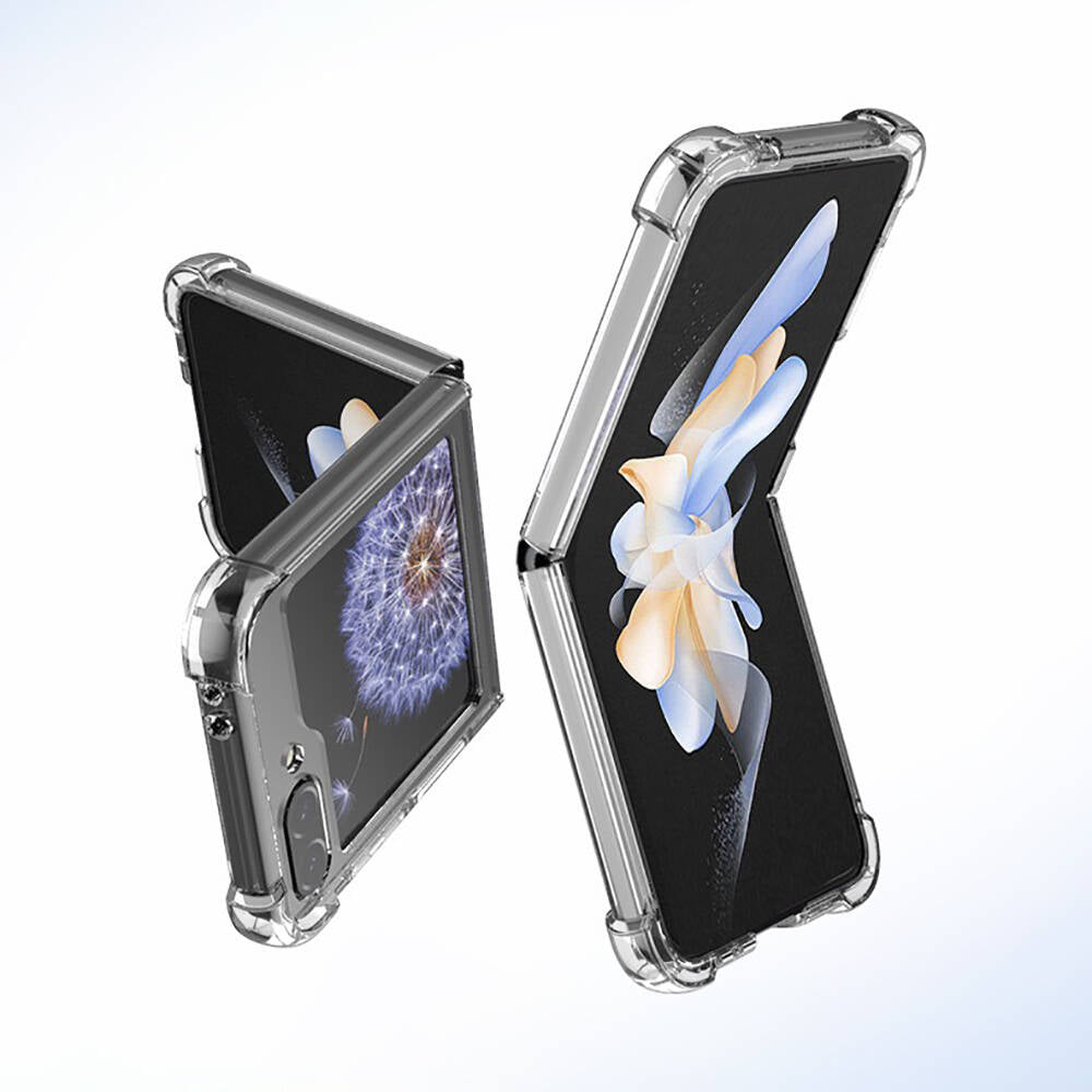 Galaxy Z Flip 6 Kılıf Zore Nitro Anti Shock Silikon Şeffaf